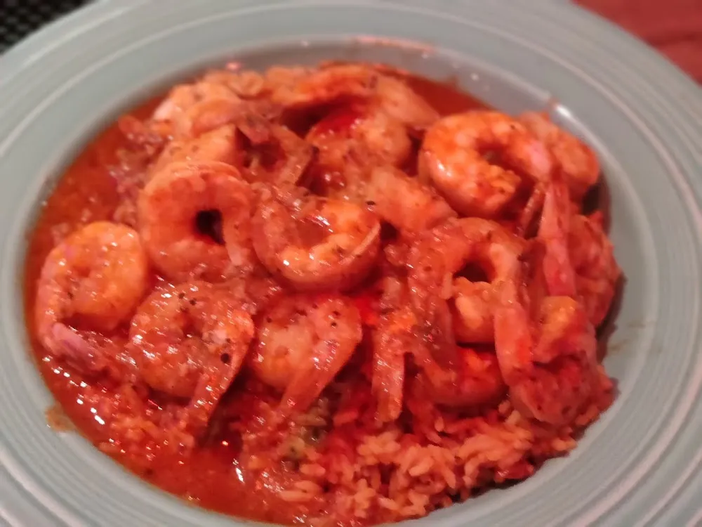 Sunset Shrimp Scampi